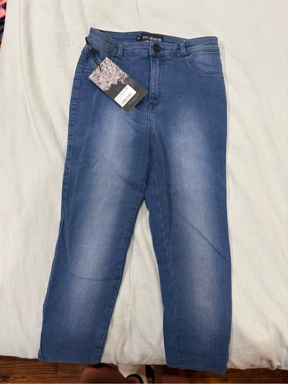 FITJEANS Women's Medium Blue Skinny Jeans